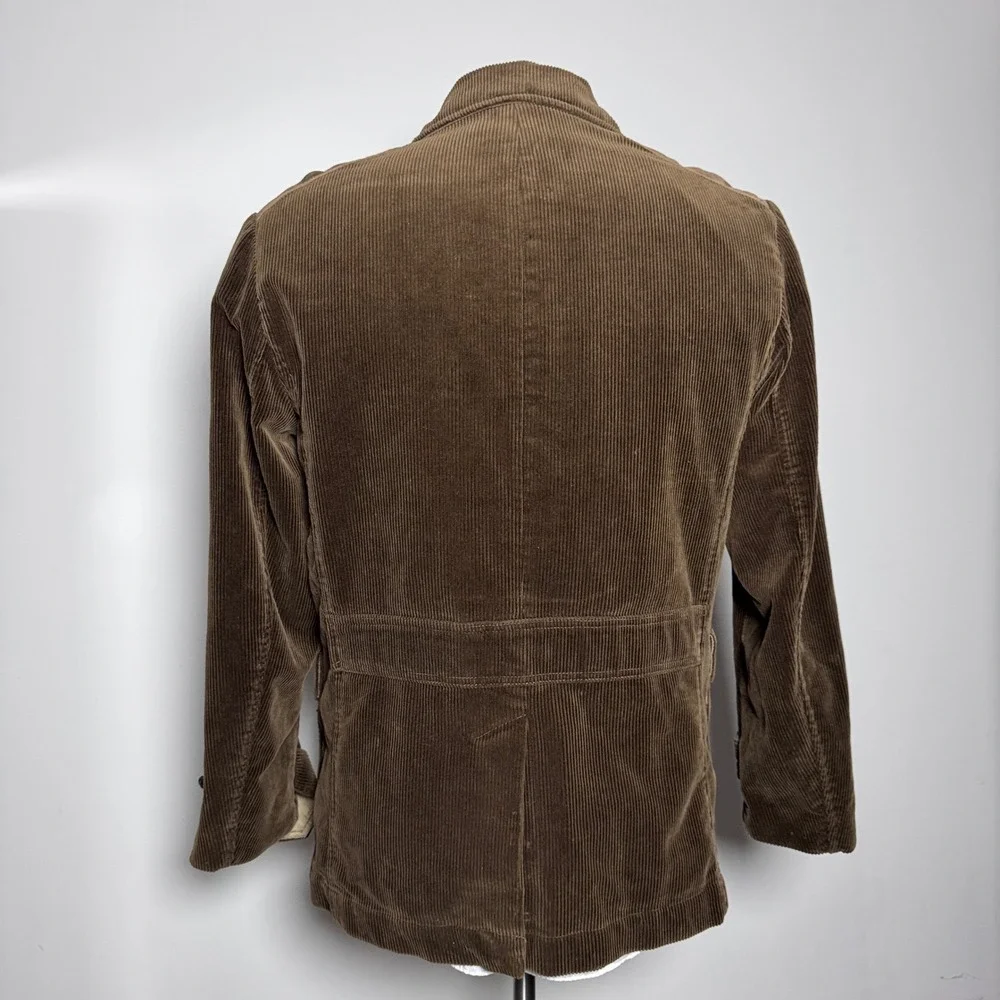 1990s Polo Ralph Lauren Vintage‎ Corduroy Leather Hunting Loden Jacket  XL